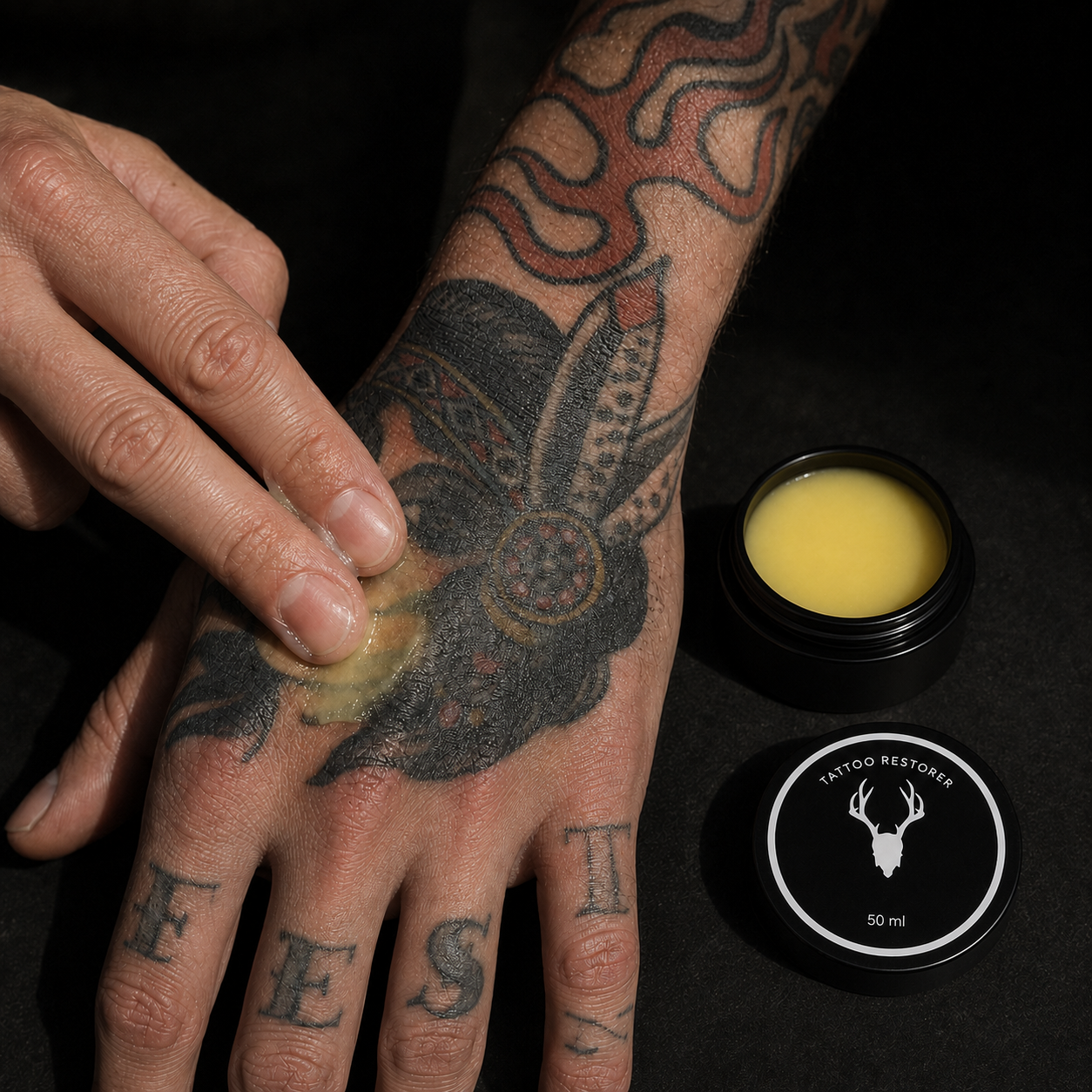 Aplicación de Tattoo Restorer